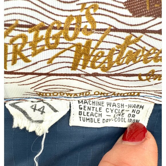 Vintage Tregos Westwear Puffer Quilted 70's Vest Snap Closure Pockets Size 44 - Picture 12 of 14